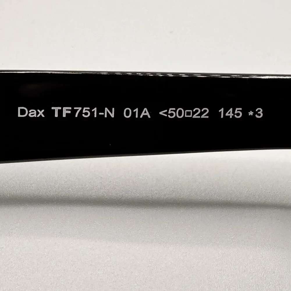 Tom Ford Sunglasses Dax TF751-N 01A Black Square Frame Gray Lens 50-22-145